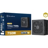 SilverStone Triton 750Rz, PC-Netzteil schwarz, 1x 12-Pin High Power GPU, 3x PCIe, Kabelmanagement, 750 Watt