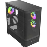 Thermaltake View 290 Black, Tower-Gehäuse schwarz, Tempered Glass x 2