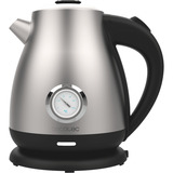 Cecotec Thermosense 620 Retro Steel, Wasserkocher edelstahl/schwarz, 2.200 Watt, 1,7 Liter