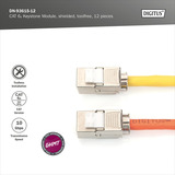 Digitus CAT 6A Keystone Modul geschirmt werkzeugfrei 12 Stk., Keystone-Modul 