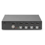 Digitus KVM Switch DispalyPort 4x1, KVM-Switch schwarz