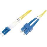 Digitus LWL Patchkabel, Duplex, LC > SC Stecker, Singlemode OS2 gelb, 10 Meter