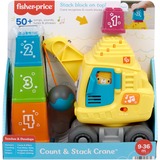 Fisher-Price Zählen und Stapeln Kran, Geschicklichkeitsspiel mit Lichtern und Geräuschen, mehrsprachige Version