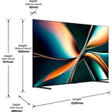 Hisense 100U7Q, LED-Fernseher 253 cm (100 Zoll), schwarz (matt), UltraHD/4K, Mini-LED, Hi-View AI Engine, QLED Colour, 165Hz Panel