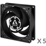 ARCTIC P8 PWM PST, Gehäuselüfter schwarz, 5er Pack, 80 mm