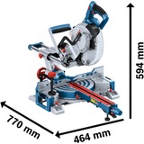 Bosch PRO Akku-Kapp- und Gehrungssäge BITURBO GCM 18V-216 D Professional solo blau, ohne Akku und Ladegerät