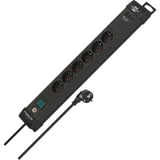 Brennenstuhl Premium-Line Steckdosenleiste 6-fach mit 2xUSB-C PD, 1xUSB-A schwarz, 3 Meter Kabel, mit Sicherheitsschalter
