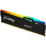 Kingston FURY DIMM 32 GB DDR5-5200 (1x 32 GB) , Arbeitsspeicher schwarz, KF552C40BBA-32, Fury Beast RGB, INTEL XMP