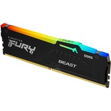 Kingston FURY DIMM 32 GB DDR5-5200 (1x 32 GB) , Arbeitsspeicher schwarz, KF552C40BBA-32, Fury Beast RGB, INTEL XMP
