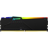 Kingston FURY DIMM 32 GB DDR5-5200 (1x 32 GB) , Arbeitsspeicher schwarz, KF552C40BBA-32, Fury Beast RGB, INTEL XMP