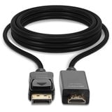 Lindy Adapterkabel DisplayPort > HDMI 10,2 Gbit/s schwarz, 5 Meter
