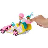 Mattel Barbie Stacie Go-Kart, Puppe mit Hündchen, Zubehör und Stickerbogen