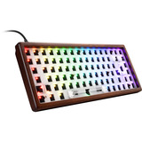 Sharkoon SKILLER SGK50 S3 Wood Barebone, Gaming-Tastatur holz