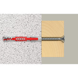 fischer Dübel DuoPower 8x65  hellgrau/rot, 700 Stück, Eimer