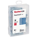fischer Meisterbox PowerFast II Pan Head VG TX, Schrauben-Set 110 Teile, Vollgewinde, verzinkt
