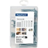 fischer Meisterbox PowerFast II Pan Head VG TX, Schrauben-Set 110 Teile, Vollgewinde, verzinkt