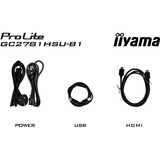 iiyama G-Master GC2781HSU-B1, Gaming-Monitor 68.6 cm (27 Zoll), schwarz, FullHD, VA, Curved, Free-Sync Premium, USB-Hub, 144Hz Panel