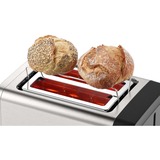 Bosch Home Kompakt-Toaster DesignLine TAT4P420DE edelstahl/schwarz, 970 Watt, für 2 Scheiben Toast