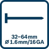 Bosch Professional Akku-Holznagler GNH 18V-64-2 M Professional solo, 18Volt blau/schwarz, ohne Akku und Ladegerät