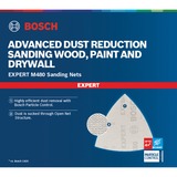 Bosch Professional Expert M480 Netzstruktur-Schleifblatt 93mm, K180 5 Stück, für Deltaschleifer