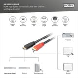 Digitus HDMI High Speed Anschlusskabel mit Ethernet und Signalverstärker schwarz, 10 Meter, aktiv