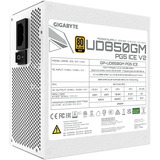 GIGABYTE GP-UD850GM PG5 ICE, PC-Netzteil weiß, 1x 12VHPWR, 3x PCIe, Kabel-Management, 850 Watt