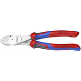 KNIPEX Kraft-Seitenschneider 74 05 200, Schneid-Zange rot/blau, Länge 200mm, mit KNIPEXtend-Schnittstellen
