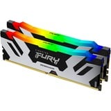 Kingston FURY DIMM 32 GB DDR5-6400 (2x 16 GB) Dual-Kit, Arbeitsspeicher silber/schwarz, KF564C32RSAK2-32, Fury Renegade RGB, INTEL XMP