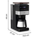 Krups Grind Aroma XL KT8428 mit Mahlwerk, Filtermaschine schwarz/edelstahl, Thermokanne