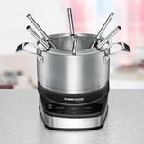 Rommelsbacher Elektro Fondue Set F 1200 edelstahl/schwarz, 1.200 Watt, Topf 2,5 Liter