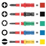 Wera Kraftform Kompakt VDE 16 Universal 1 Tool Finder, 16-teilig, Schraubendreher rot/gelb, inkl. Steckgriff, Phasenprüfer, VDE-Wechselklingen