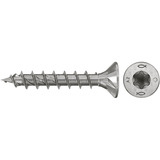 fischer Spanplattenschraube PowerFast II 4,0x35 Senkkopf TX 200 Stück, mit Vollgewinde, Edelstahl A2