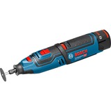 Bosch Professional Akku-Rotationswerkzeug GRO 12V-35 Professional, Multifunktions-Werkzeug blau/schwarz, 2x Li-Ionen-Akku 2,0 Ah, L-BOXX