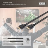 Digitus HDMI Ultra High Speed Anschlusskabel, mit Ethernet, UHD 8K, Typ A schwarz, 2 Meter