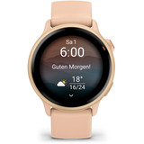 Garmin vívoactive 6, Smartwatch pink dawn/pink dawn metallic, 42 mm, Silikon-Armband