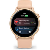 Garmin vívoactive 6, Smartwatch pink dawn/pink dawn metallic, 42 mm, Silikon-Armband