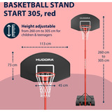 HUDORA Basketballständer Start 305, Fitnessgerät rot/schwarz