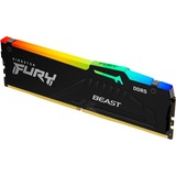 Kingston FURY DIMM 16 GB DDR5-5200  , Arbeitsspeicher schwarz, KF552C40BBA-16, FURY Beast RGB, INTEL XMP