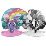 Spin Master Zoobles Rainbow Schmetterling und Black and White Fuchs, Spielfigur wandelbare Sammelfiguren im 2er-Pack mit Happitat-Zubehör
