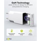 goobay USB-C PD GaN Dual-Schnelladegerät Slim 30 W weiß