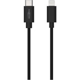 Ansmann USB 2.0 Adapterkabel, USB-C Stecker > Lightning Stecker schwarz, 2 Meter, Laden mit bis zu 60 Watt