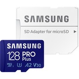 SAMSUNG PRO Plus 128 GB SDXC (2023), Speicherkarte UHS-I U3, Class 10, V30, inkl. USB-Adapter