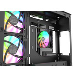 Thermaltake View 380 WS ARGB Black, Tower-Gehäuse schwarz/holz, Tempered Glass x 2, Holz-Struktur