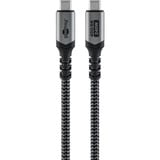 goobay USB4 Gen 3x2 Kabel, USB-C Stecker > USB-C Stecker, 40Gbit/s schwarz/grau, 0,5 Meter, PD, Laden mit bis zu 240 Watt