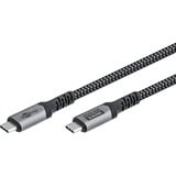 goobay USB4 Gen 3x2 Kabel, USB-C Stecker > USB-C Stecker, 40Gbit/s schwarz/grau, 0,5 Meter, PD, Laden mit bis zu 240 Watt