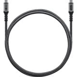 goobay USB4 Gen 3x2 Kabel, USB-C Stecker > USB-C Stecker, 40Gbit/s schwarz/grau, 0,5 Meter, PD, Laden mit bis zu 240 Watt
