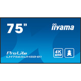 iiyama ProLite LH7565UHSB-B1, Public Display schwarz, UltraHD/4K, IPS, WiFi, Fernbedienung