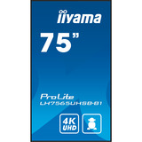 iiyama ProLite LH7565UHSB-B1, Public Display schwarz, UltraHD/4K, IPS, WiFi, Fernbedienung