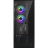 ARCTIC Xtender VG Mirrow Black Design, Tower-Gehäuse schwarz, Tempered Glass x 2 (verspiegelt)