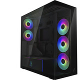 ARCTIC Xtender VG Mirrow , Tower-Gehäuse schwarz, Tempered Glass x 2 (verspiegelt)